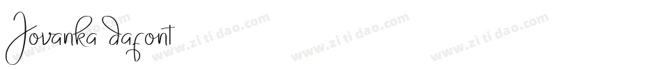 Jovanka (dafont)字体转换